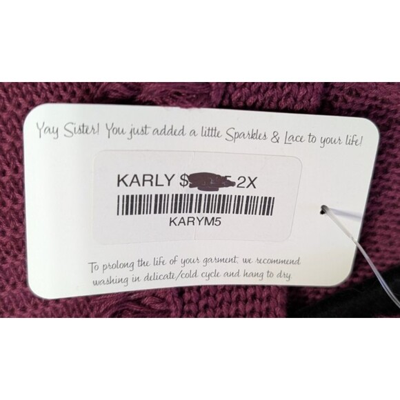 Hooded Pullover Ribbed Sweater Fringe Trimmed V-Neck Hoodie Cotton Blend Tunic - Picture 6 of 16